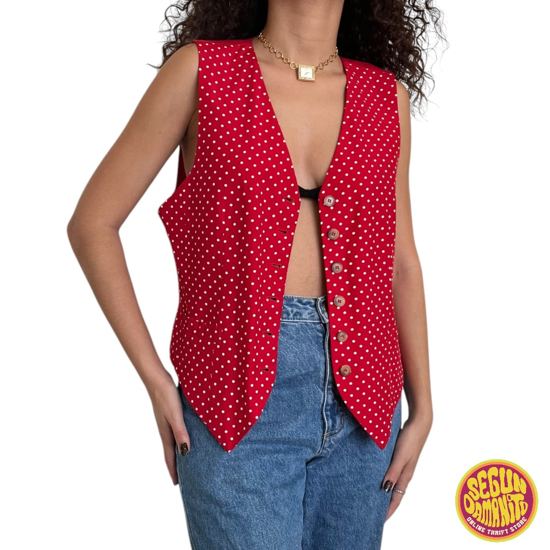 Polka Dots Liz Claiborne 90’s Vintage Vest