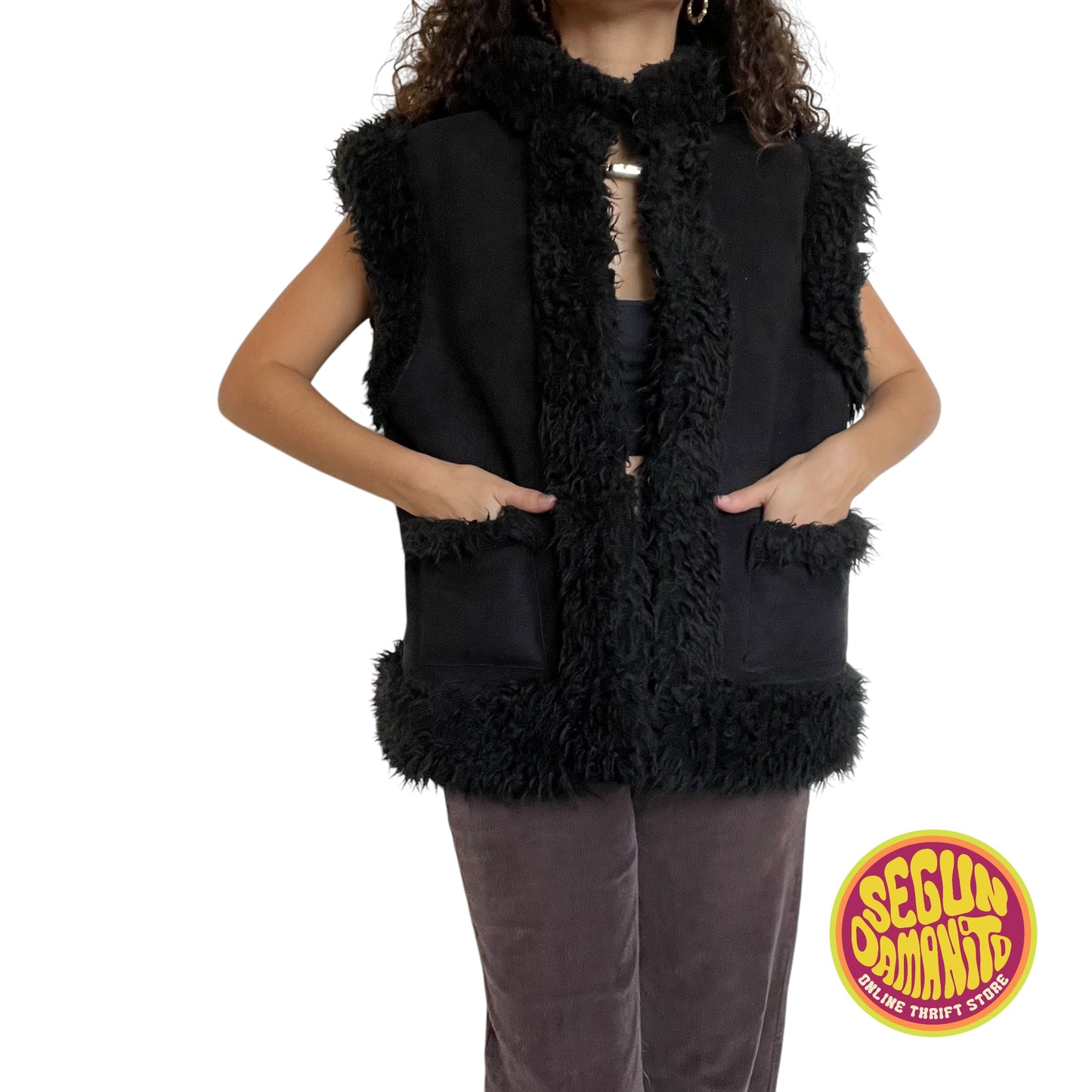 Reversible 90’s Vintage Faux Fur Vest