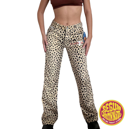 OG TAGS Animal Print 90’s Vintage Mid Rise Pants