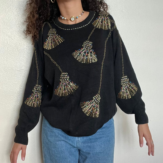 Vintage Sweater with Beads Work ⭐️