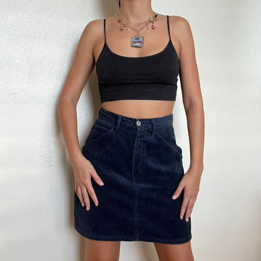 90’s Vintage Blue Corduroy mini skirt ⭐️