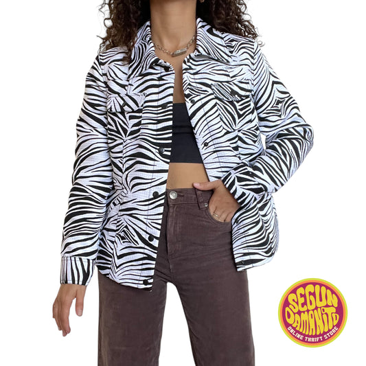 Zebra Print 90’s Vintage Jacket