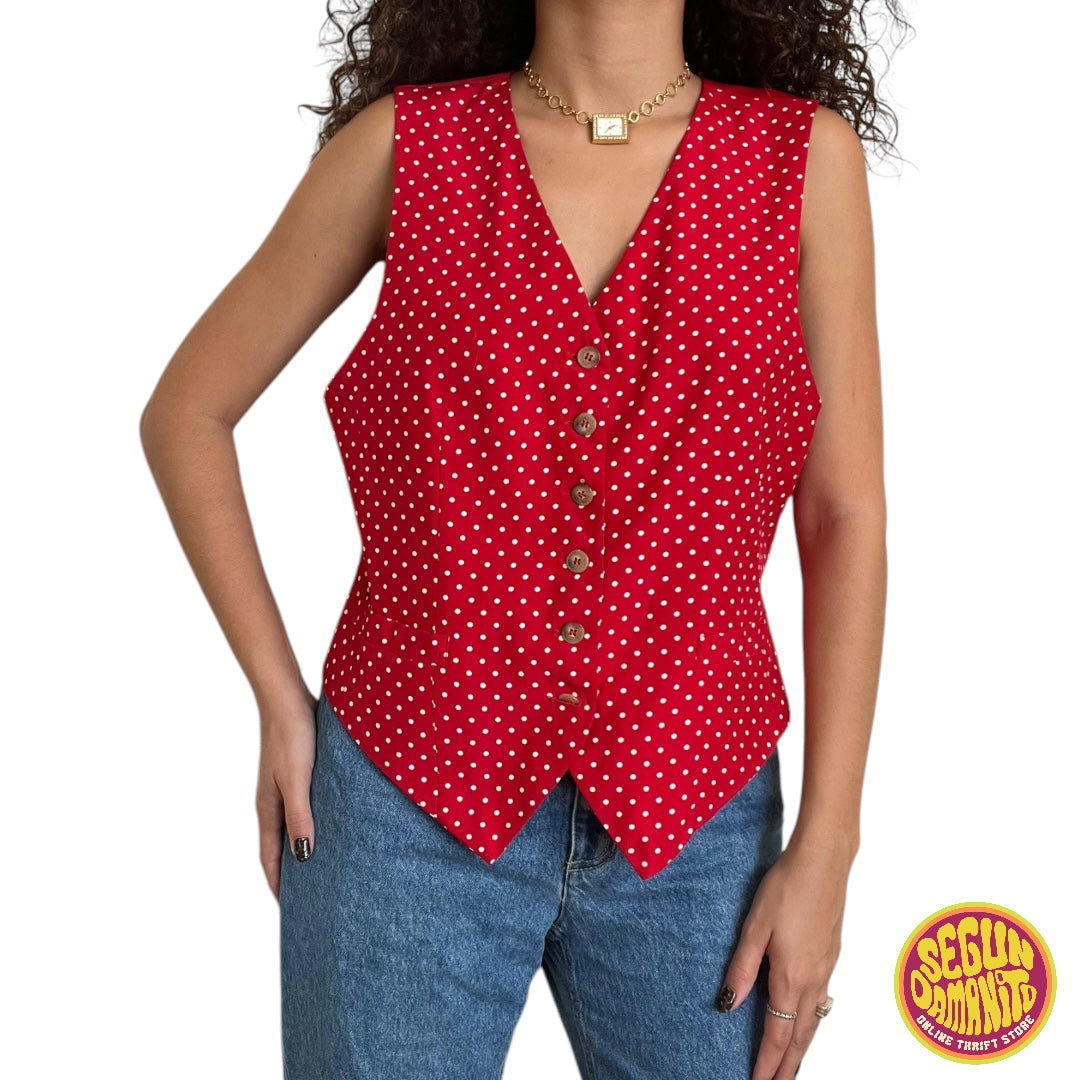 Polka Dots Liz Claiborne 90’s Vintage Vest