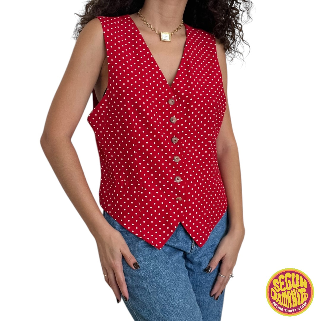 Polka Dots Liz Claiborne 90’s Vintage Vest